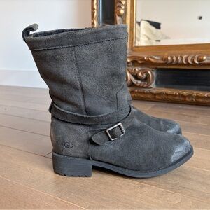 UGG Glendale Charcoal Suede Ankle Boots size 7
